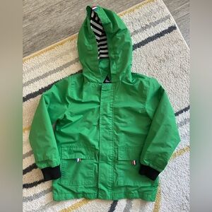 Green Hooded Rain Jacket